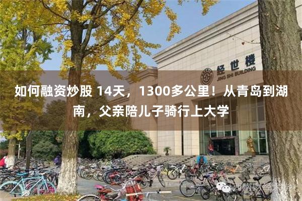 如何融资炒股 14天，1300多公里！从青岛到湖南，父亲陪儿